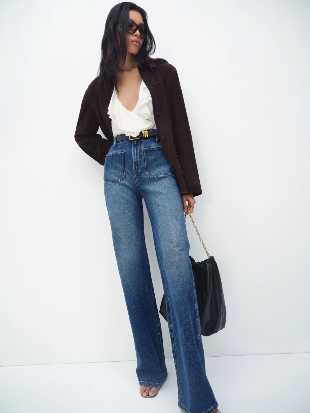 Reformation Alyssa Wide Leg Long Jeans